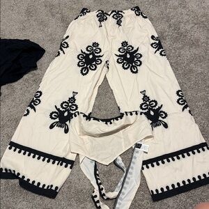 Black and White Patterned Pants